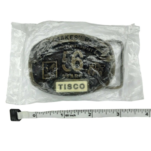 TISCO Tractor Implement Supply Co 56 Years Belt Buckle Limited Ed 1937 1993 NOS - Picture 5 of 5